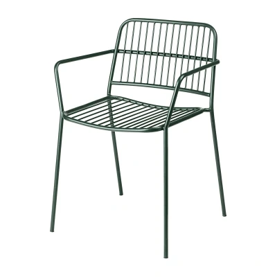 Afbeelding van Broste Copenhagen Eden stoel met armleuningen Forest green