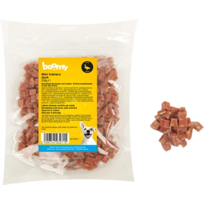 Afbeelding van Boomy Mini Trainers Zachte hondensnacks Hondensnoepjes Eend 250g