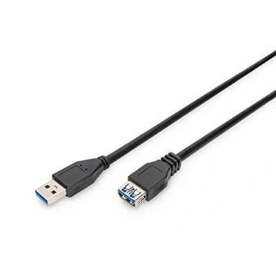 Afbeelding van Digitus USB kabel 3.2 Gen1 (USB 3.0 / 3.1 Gen1) A stekker, bus 1.80 m Zwart