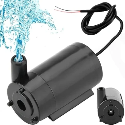Afbeelding van Retoo Mini waterpomp, aquariumpomp, ultra stil, kleine dompelpomp, hydrocultuur, fonteinpomp, netsnoer voor aquaria, vijver, tuin, fontein, standbeelden, hydrocultuursysteem, 80 liter,