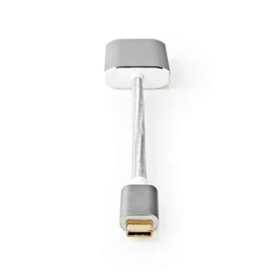 Afbeelding van Nedis Premium USB C naar Mini DisplayPort en PD adapter met DP Alt Mode (4K 60 Hz) / aluminium 0,20 meter