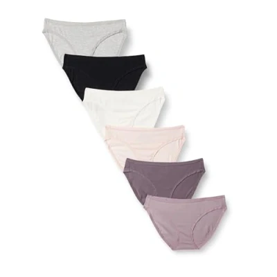 Afbeelding van Amazon Essentials Women&#039;s Katoenen onderbroek in bikinimodel (verkrijgbaar grote maten), Pack of 6, Neutrale tinten/Veelkleurig, 38
