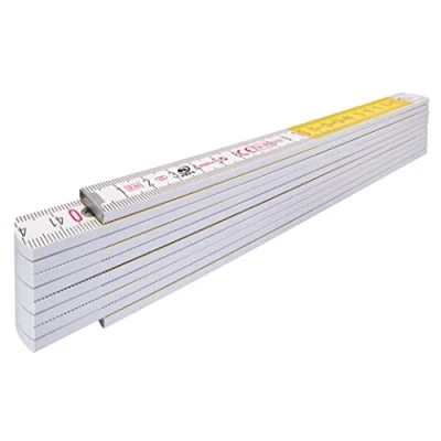 Afbeelding van Stabila 14555 Duimstok hout wit/geel 2m