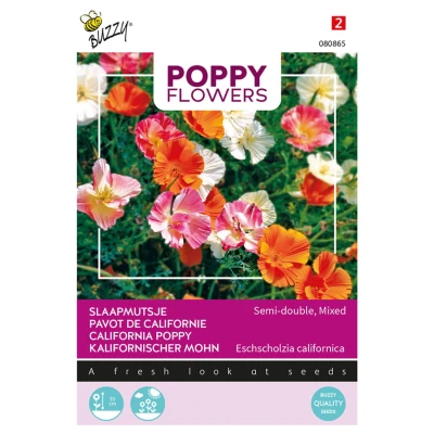 Afbeelding van Poppy Slaapmutsjes Semi dubbelbloemig gemengd