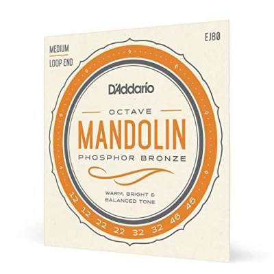 Afbeelding van D&#039;Addario Fosforbronzen EJ80 12 46 medium mandoline set octave