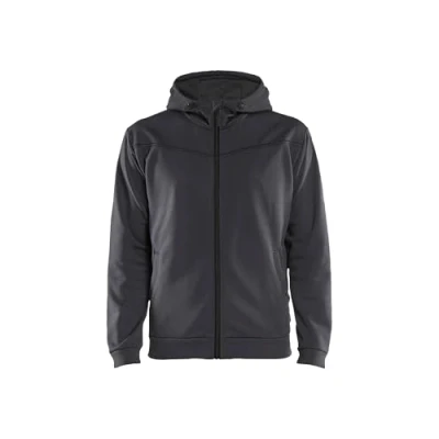 Afbeelding van Blåkläder 3363 2526 Hoodie met rits Medium Grijs/Zwart Maat XXL