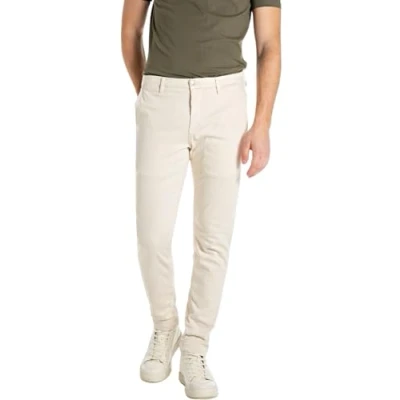 Afbeelding van REPLAY Heren Slim Fit Chino Jeans Zeumar Hyperchino Color Xlite, 200 natuurlijke touw, 31W / 32L