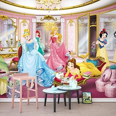 Afbeelding van Komar Fotobehang Princess Mirror 368x254 cm (breedte x hoogte), inclusief pasta (set)