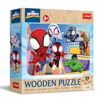Afbeelding van Trefl Houten Puzzel Junior 50 Spiderman (24 onderdelen)