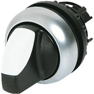 Afbeelding van Eaton rmq titan m22 frontelement keuzeschakelaar met draaigreep kleur zwart 4 standen 1 0 2 3 vast 45 graden schakelhoek 279432