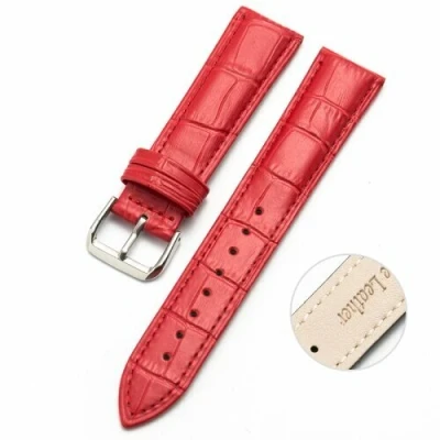 Afbeelding van Garmin Forerunner 255 Crocodile leren bandje Rood