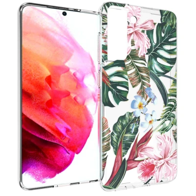 Afbeelding van Samsung Galaxy S21 FE Hoesje Siliconen en TPU (zacht) iMoshion Softcase/Backcover Groen Telefoonhoesje