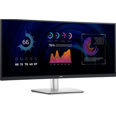 Afbeelding van Dell P3424WE LED monitor Energielabel F (A G) 86.4 cm (34 inch) 3440 x 1440 Pixel 21:9 5 ms HDMI, DisplayPort, USB 3.2 Gen 2, A, C IPS