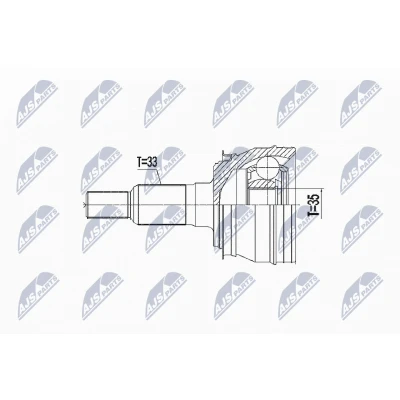 Afbeelding van Homokineet reparatie set, aandrijfas NTY NPZ CH 027