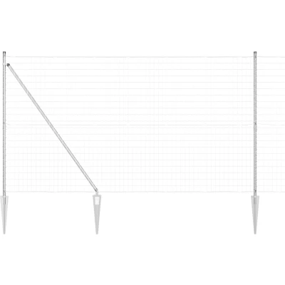 Afbeelding van vidaXL Euro Fence met 7 Spike Posts 1,6x10 m Gegalvaniseerd Staal