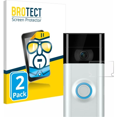 Afbeelding van BROTECT (2 Stuks) Schermbeschermer voor Ring Doorbell 2 (Lens) Screen Protector Transparant