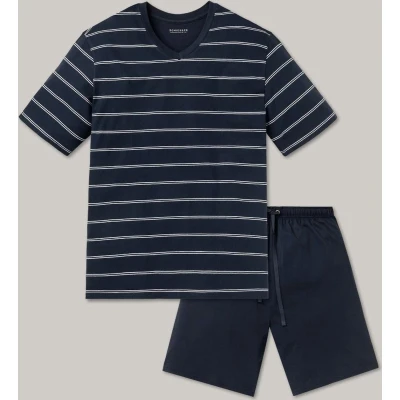 Afbeelding van Pyjama Schiesser Men 159621 Dark Blue Maat 62