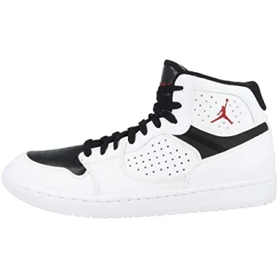 Afbeelding van Jordan Access Sneakers hoog, Heren, Maat: 45, White/gym red/black Leer en textiel
