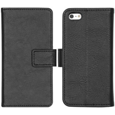 Afbeelding van Apple iPhone SE (2016) Hoesje Kunstleder iMoshion Bookcase Zwart Telefoonhoesje