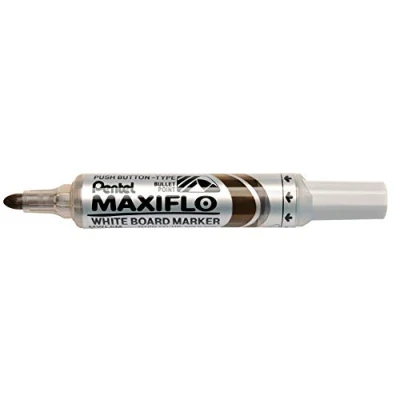 Afbeelding van Pentel MWL5M E Whiteboard Marker Maxiflo met pompsysteem, ronde punt, 2,5 mm, 1 stuk, bruin