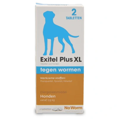 Afbeelding van Exil No Worm Hond Large, 2 tabletten