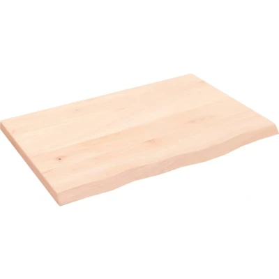 Afbeelding van Wastafelblad 60x40x2 cm onbehandeld massief hout