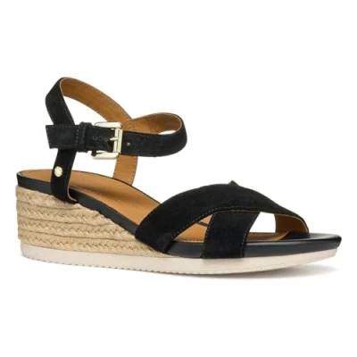 Afbeelding van Geox Espadrilles, Dames, Maat: 39, Black Leer