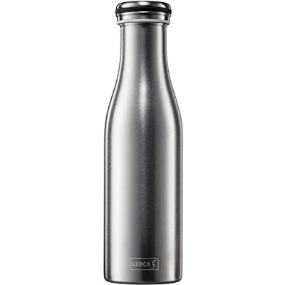 Afbeelding van Thermosfles voor warme en koude dranken van dubbelwandig, gezandstraald roestvrij staal, 0,5 l
