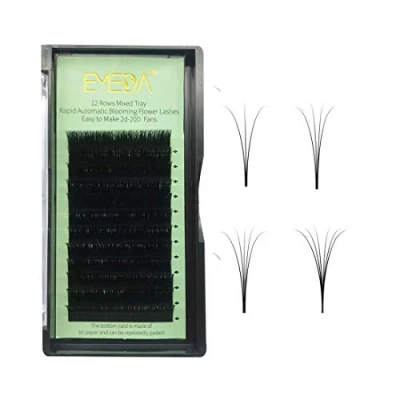 Afbeelding van EMEDA Wimper Extensions Easy Fan Russische wimpers D Curl .07 10mm Mixed Premade Volume Self Fanning 2D 3D 6D 8D 10D 20D Lash voor salon Make up (0.07 11mm)