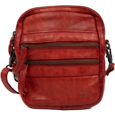 Afbeelding van Bear Design Vikas Leren Crossbodytas / Schoudertas Rood