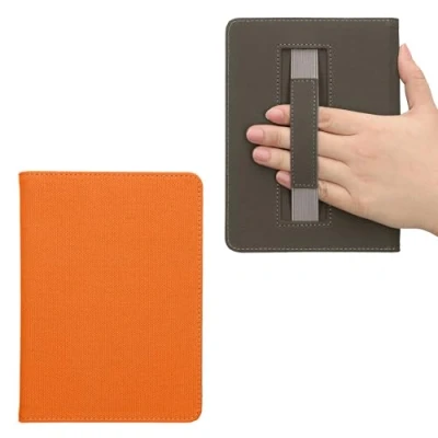 Afbeelding van kwmobile E reader hoesje geschikt voor Amazon Kindle Paperwhite 11. Generation 2021 hoes Canvas eReader flip case cover met handband In oranje