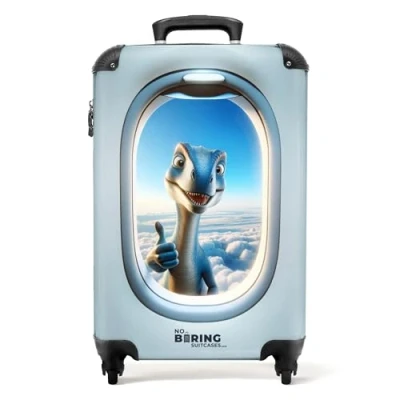 Afbeelding van NoBoringSuitcases.com® Kinderkoffer jongen Dinosaurus koffer 55x35x25