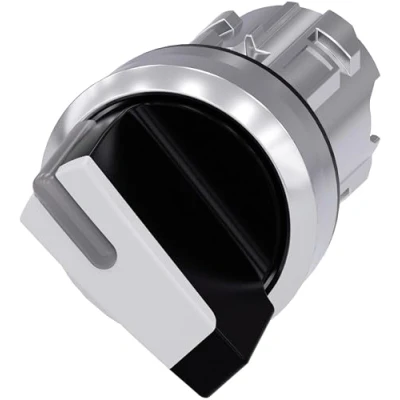 Afbeelding van Siemens 3SU10522BF600AA0 3SU1052 2BF60 0AA0 Knevelschakelaar Metalen frontring, Hoogglans Zwart, Wit 1 x 90 stuk(s)