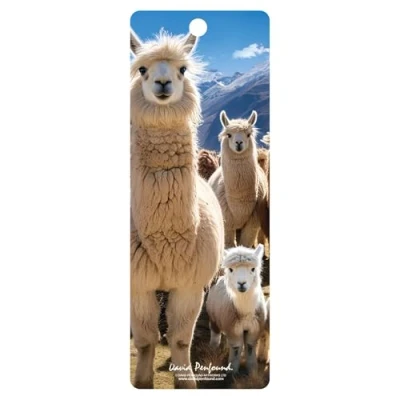 Afbeelding van 3D LiveLife bladwijzer Llamarama van Deluxebase. Een lama met lenticulaire Artwork gelicentieerd door gerenommeerde kunstenaar David Penfound
