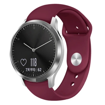 Afbeelding van Garmin Venu 3s / Vivoactive 4s 2s Vivomove Forerunner 255s Sportbandje Maat: Large Bordeaux
