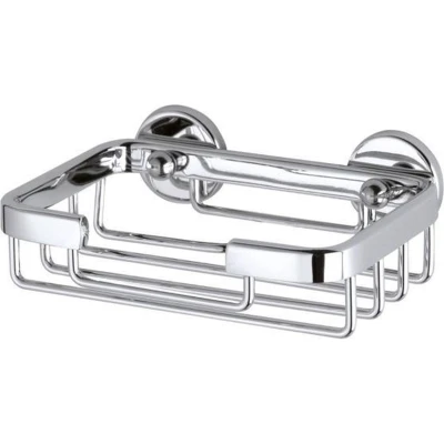 Afbeelding van tesa® Aluxx zeephouder, hoogglans verchroomd aluminium, zelfklevend, 95 mm x 135 46