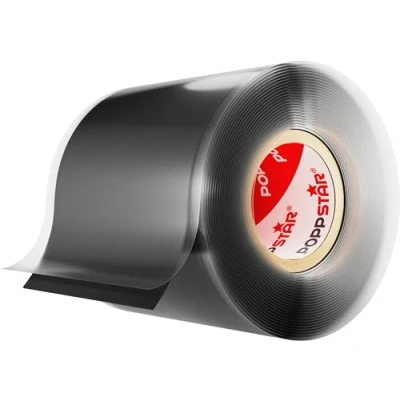 Afbeelding van Poppstar 3m zelfdichtende siliconentape, siliconen reparatietape, isolatietape en afdichtingstape (water, lucht), 50mm breed, zwart