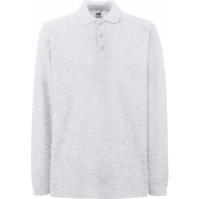 Afbeelding van Fruit Of The Loom Heren Premium Poloshirt Met Lange Mouwen (Ash Grijs)