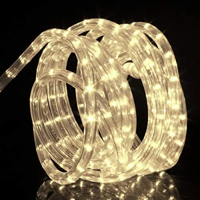 Afbeelding van Forever Speed 14 m led lichtslang voor buiten, 504 leds, waterdicht, binnen en Kerstmis, bruiloft, dak, omheining, decoratie, warm wit, IP65