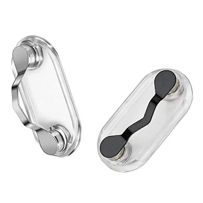 Afbeelding van 2 Stuks Magnetische Brillenhouders, Lenzenvloeistof Houder Clip, Lenzenvloeistofhouder, voor Itembevestiging, Brilclip, Badgeclip