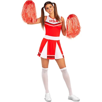 Afbeelding van FUNIDELIA Cheerleader kostuum voor vrouwen Maat: XXL Rood