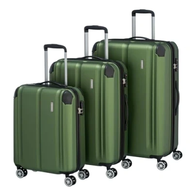 Afbeelding van Travelite Licht, flexibel, veilig: &quot;City&quot; hardcase, groen, 073040 80