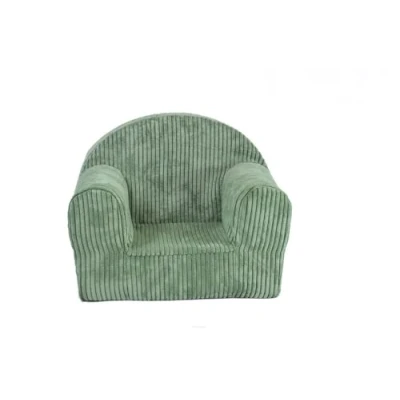 Afbeelding van FORTSLINE Kinderstoel vanaf 1 jaar, knuffelstoel 40 x 33 39 cm, kinderstoel, babystoel, mini in corduroy, kinderfauteuil gecertificeerd volgens Oeko Tex , vele kleuren lichtgroen
