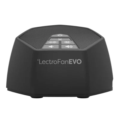 Afbeelding van LectroFan Evo Witte ruismachine en niet lusende ventilatorgeluiden met slaaptimer (zwart)