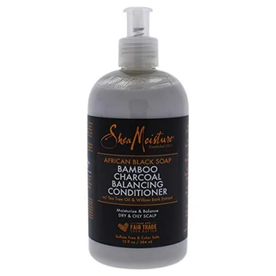 Afbeelding van Shea Moisture African Black Soap Bamboo Charcoal Deep Cleansing Conditioner 384ml