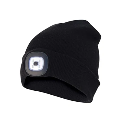 Afbeelding van Velamp muts met hoofdlamp USB oplaadbaar 3 staps dimbaar 100 lumen