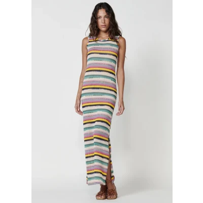 Afbeelding van Koroshi Maxijurk Multicolor multicoloured, Dames, Maat: 40, multi coloured