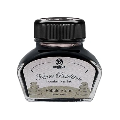 Afbeelding van Vulpeninkt pastelgrijs &quot;Pebble Stone&quot; 30ml, schrijfinkt voor glazen pennen, kalligrafische inkt
