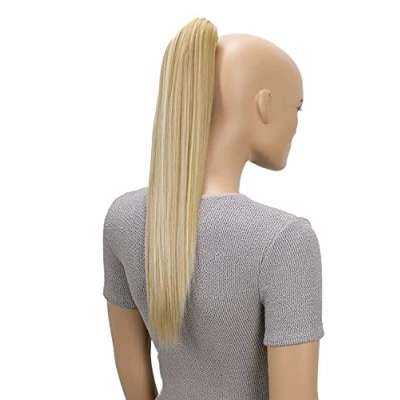 Afbeelding van CAISHA 50cm Haarstukje Vlecht Paardenstaart Haarextensies Glad Blond Mix H155