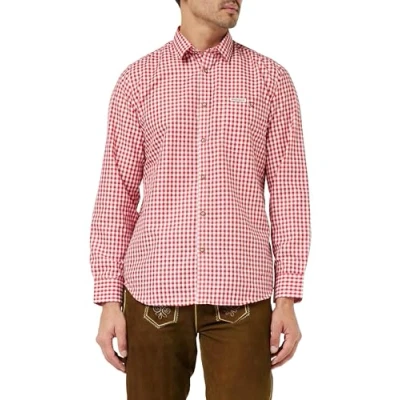 Afbeelding van Stockerpoint Klederdrachthemd voor heren, rood, 4XL